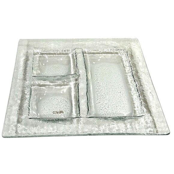 Vintage Elite Art Glass Serving Tray/Dish Signed by E. Jane Midgley 1993 Canada - Picture 5 of 9